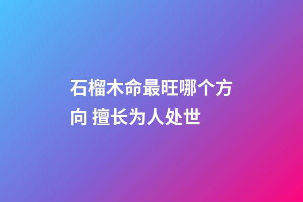 石榴木命最旺哪个方向 擅长为人处世